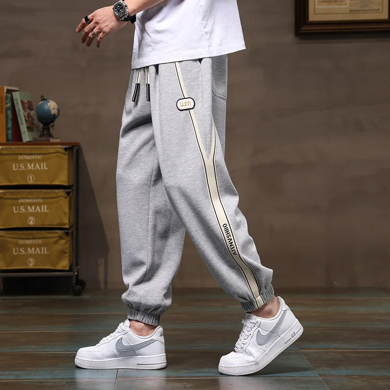 2024 Spring Auntum Sweatpants Men Elastic Waist Baggy Men\'s Sports Pants Casual Joggers Male Big Size 8XL Fashion Sweat Trouser