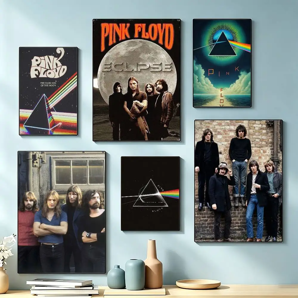 P-Pink F-Floyd Album Covers Poster High Quality Dorm Living Room Aesthetic Wall Decoration Painting Stickers Gift