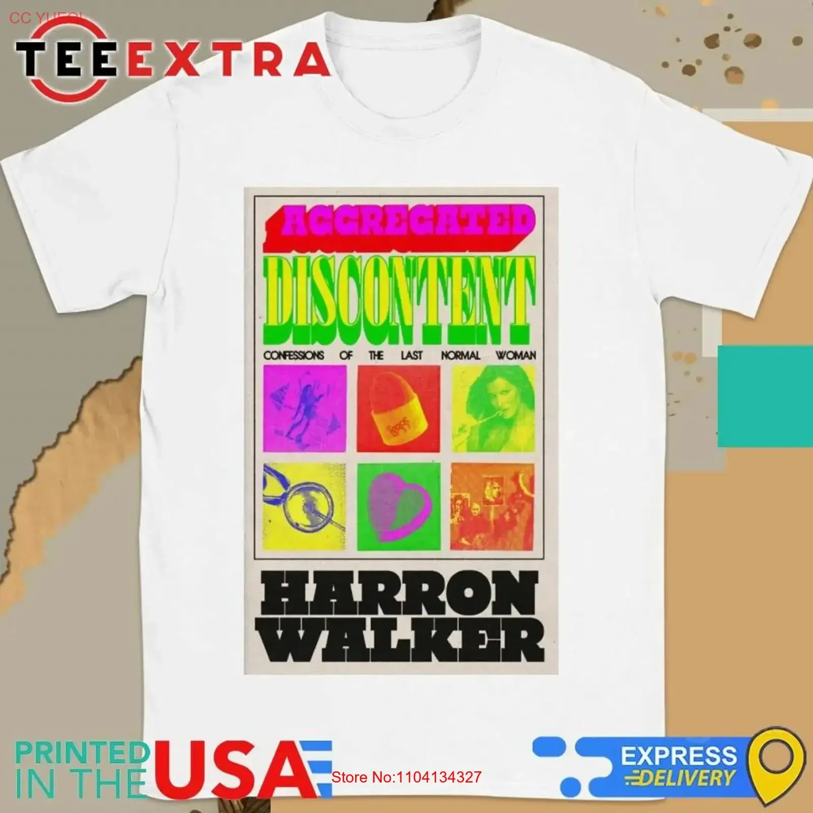 Harron Walker Poster May 20 2025 DiscontenT T Shirt vintage Washed Stylish Versatile homme Breathable Top For Everyday Wear
