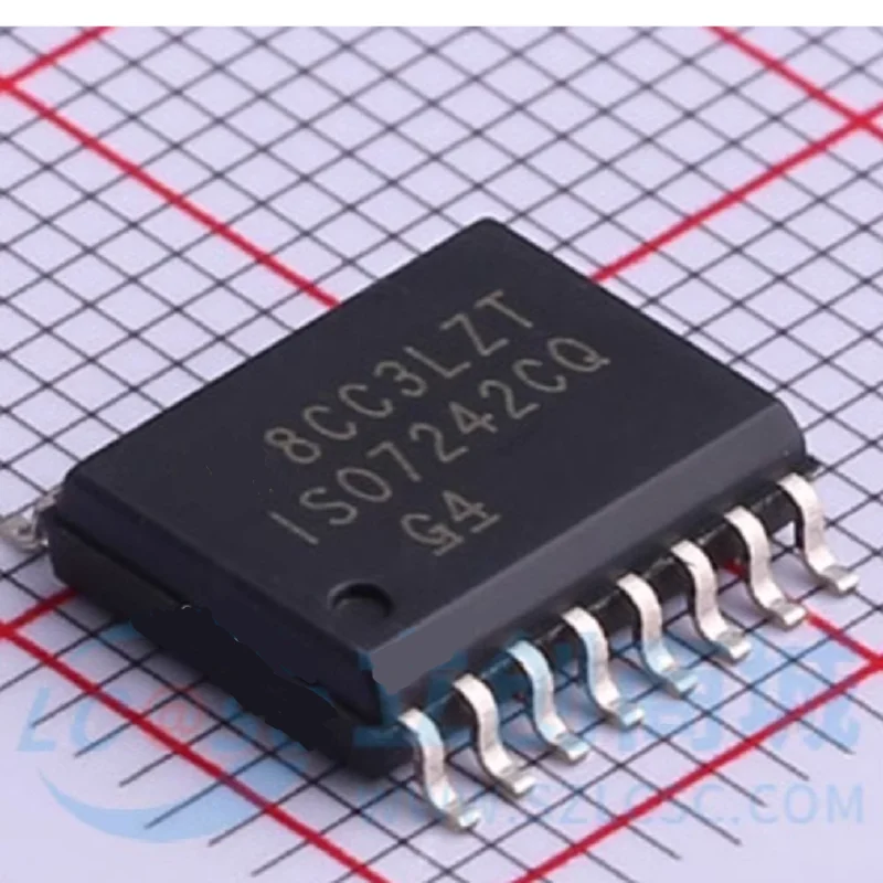 Isolators ISO7242CQDWRQ1 General Purpose Digital Isolator 4000Vpk 4 Channel 25Mbps 25kV/µs CMTI 16-SOIC (0.295