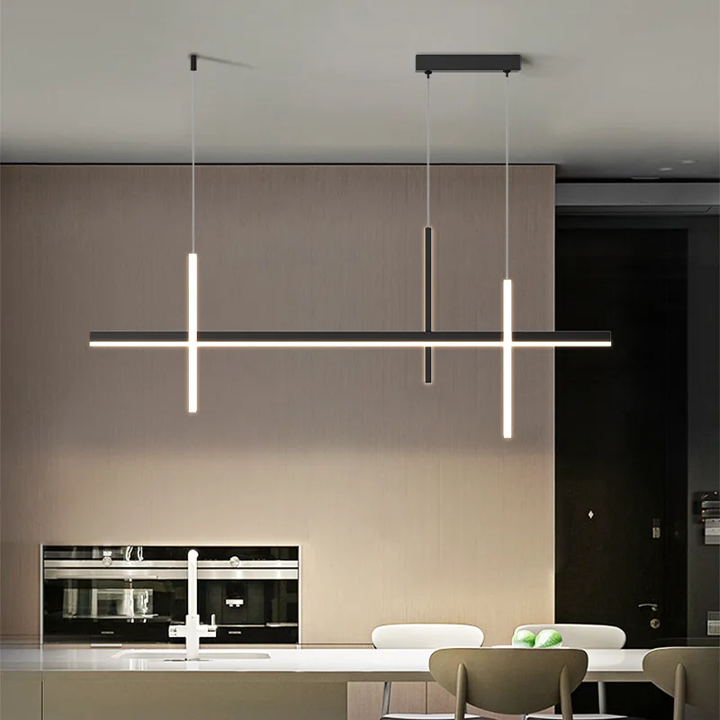 Modern Minimalist LED Chandelier Restaurant Kitchen Bar Living Bedroom Art Design Chandelier Home Decoration Lamps