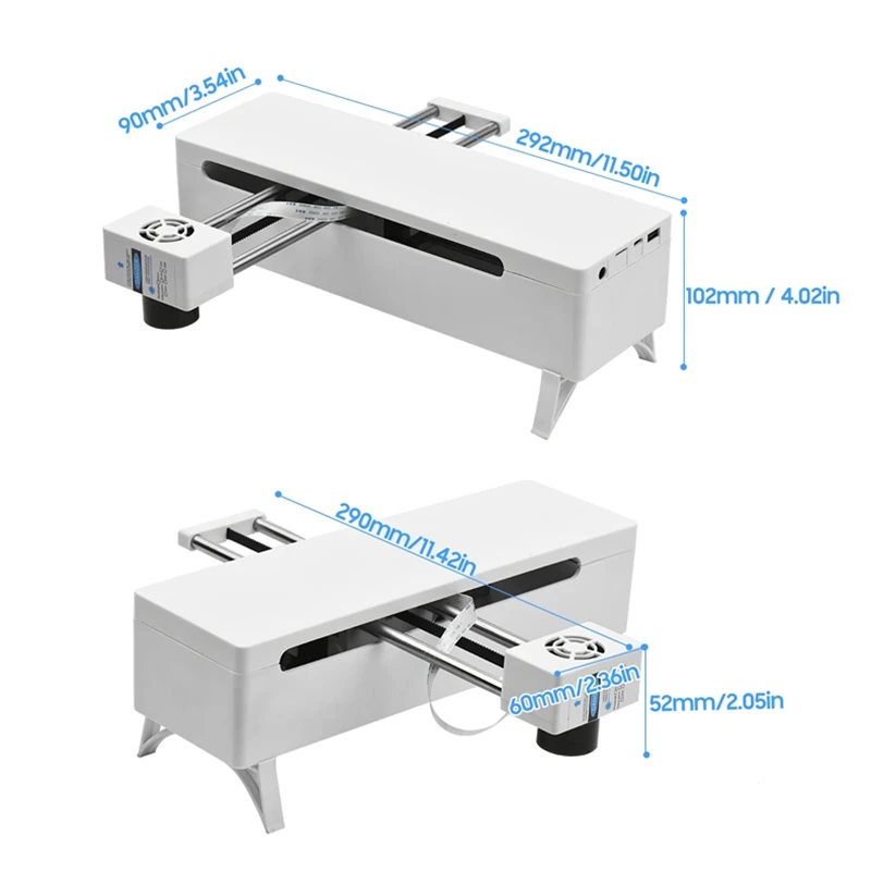 450nm Mini CNC Laser Engraving Machine Adjustable Focal Length Support PC Software Mobile AP Laser Engraver Cutter Carver Printe