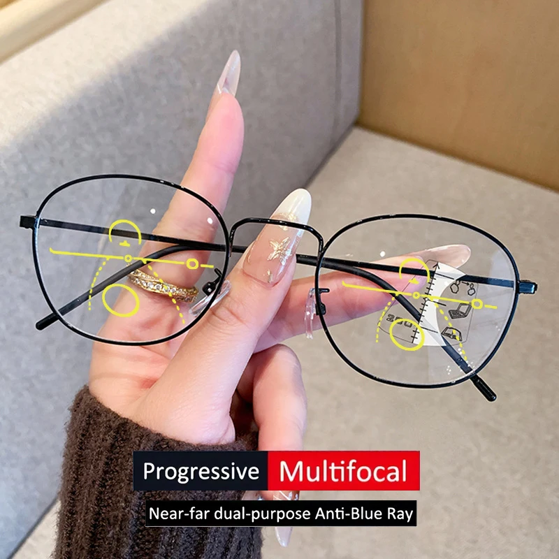 Katzenaugen-Lesebrille mit Blendschutz und Mehrstärken-Gläsern, Hochwertige Modische, Hochauflösende Anti-Blaulicht- und Blendschutzbrille.8118