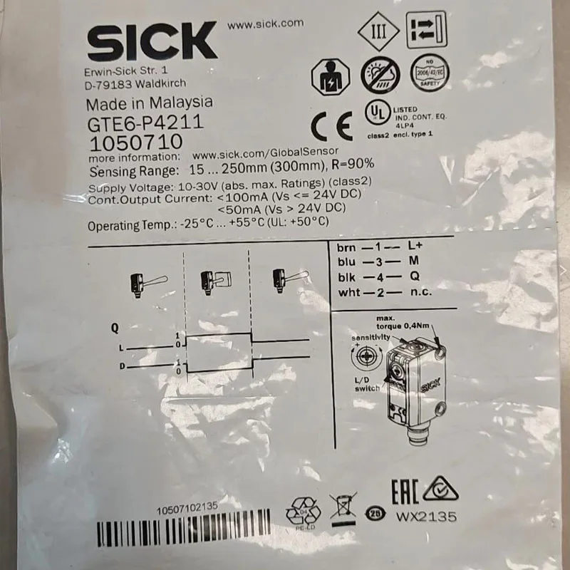 GTE6-P4211 Brand new original SICK Photoelectric switch sensor, large quantity in stock, welcome to consult