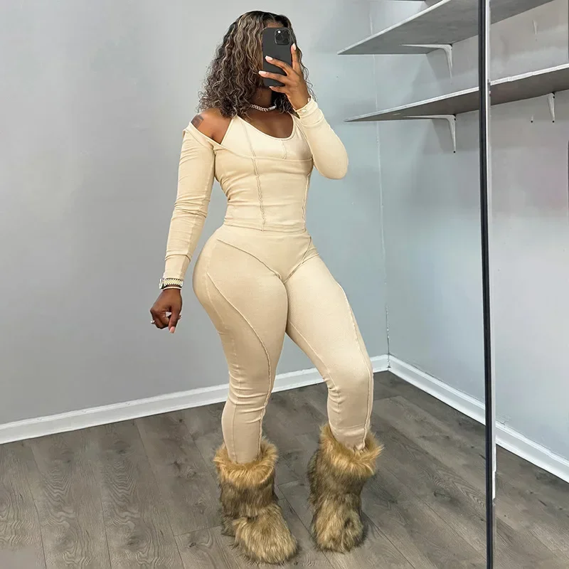 

Ребристый комплект из трех предметов, укороченный топ на бретельках со шнуровкой + футболки с длинными рукавами + прямые брюки, костюмы, женские однотонные спортивные костюмы для фитнеса