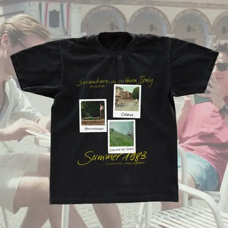 Call Me By Your Name Vintage Style Graphic T-shirt, Retro Tee Shirt for Movie Lover, Timothy Chalamet, Italy, Italian Tee
