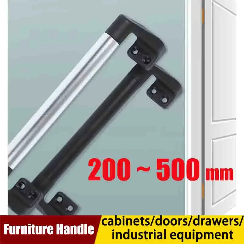 

200mm Tube Shaped 2-Hole Diagonal Handle Circular Protection 25 Tube Door Handle Aluminum Alloy Round Tube Hardware Door Handle