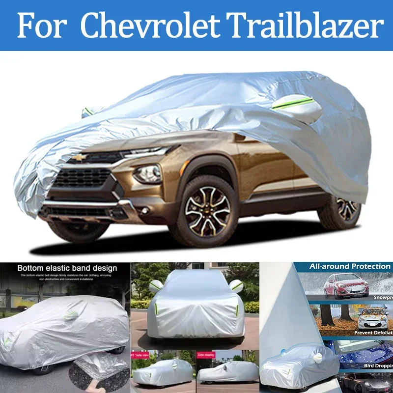 Housse de voiture complète en tissu Oxford pour Chevrolet Trailblazer, imperméable, anti-poussière, anti-UV, protection contre le soleil et la neige, extérieur
