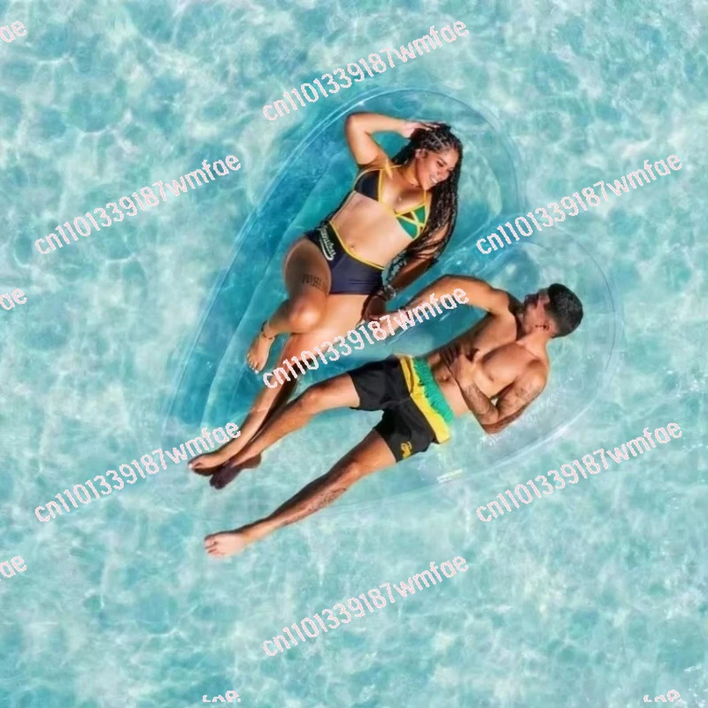 

6.5Ft Heart-Shaped Transparent Stable Lightweight Kayak Single/Double Seat Crystal Scenic Tourist Resort Outdoor Rafting