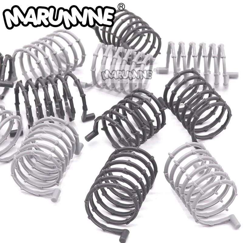 MARUMINE 100 Stück Stacheldraht-Barrikade MOC-Teile Militär-Diorama-Zaun Barriere Soldatenbasis DIY-Bausteine Pädagogisches Kinderspielzeug