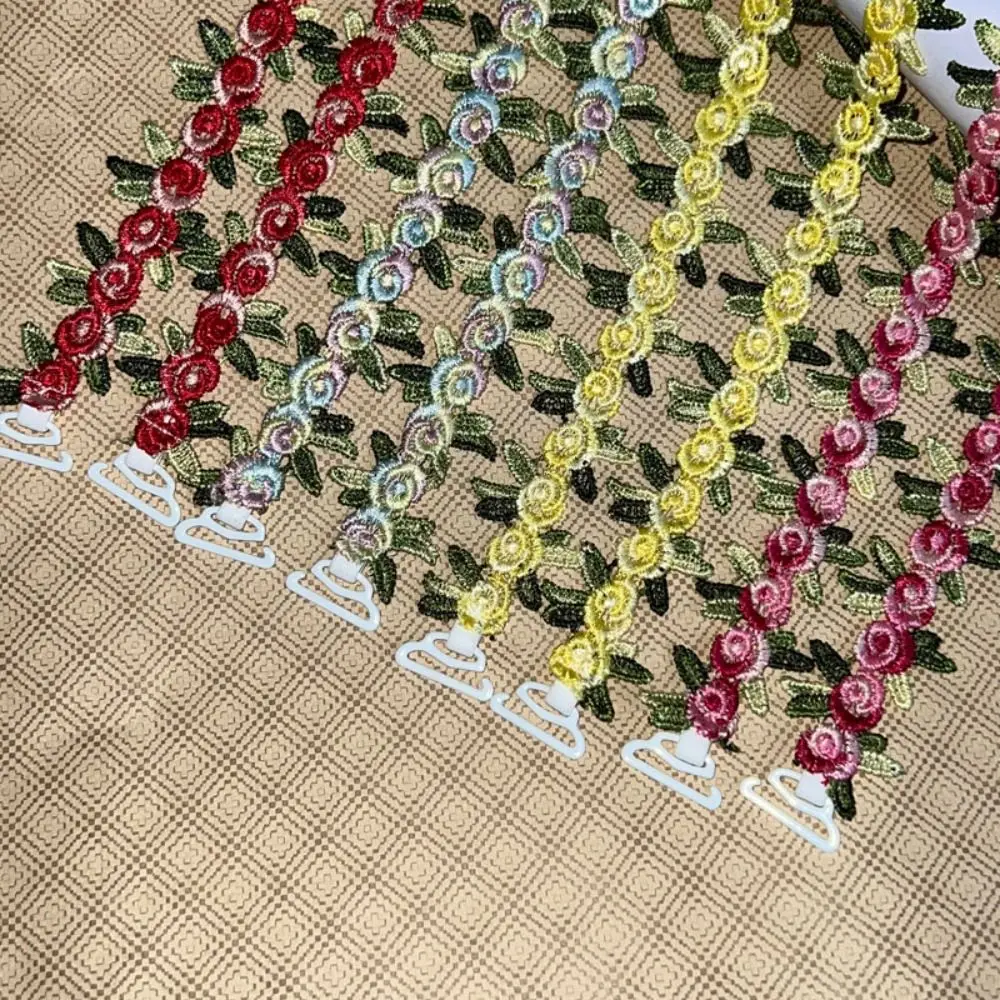 

Decorative Lace Floral Bra Straps Removable Elastic Floral Shoulder Belts Adjustable Anti-slip Bra Straps Replacement Women