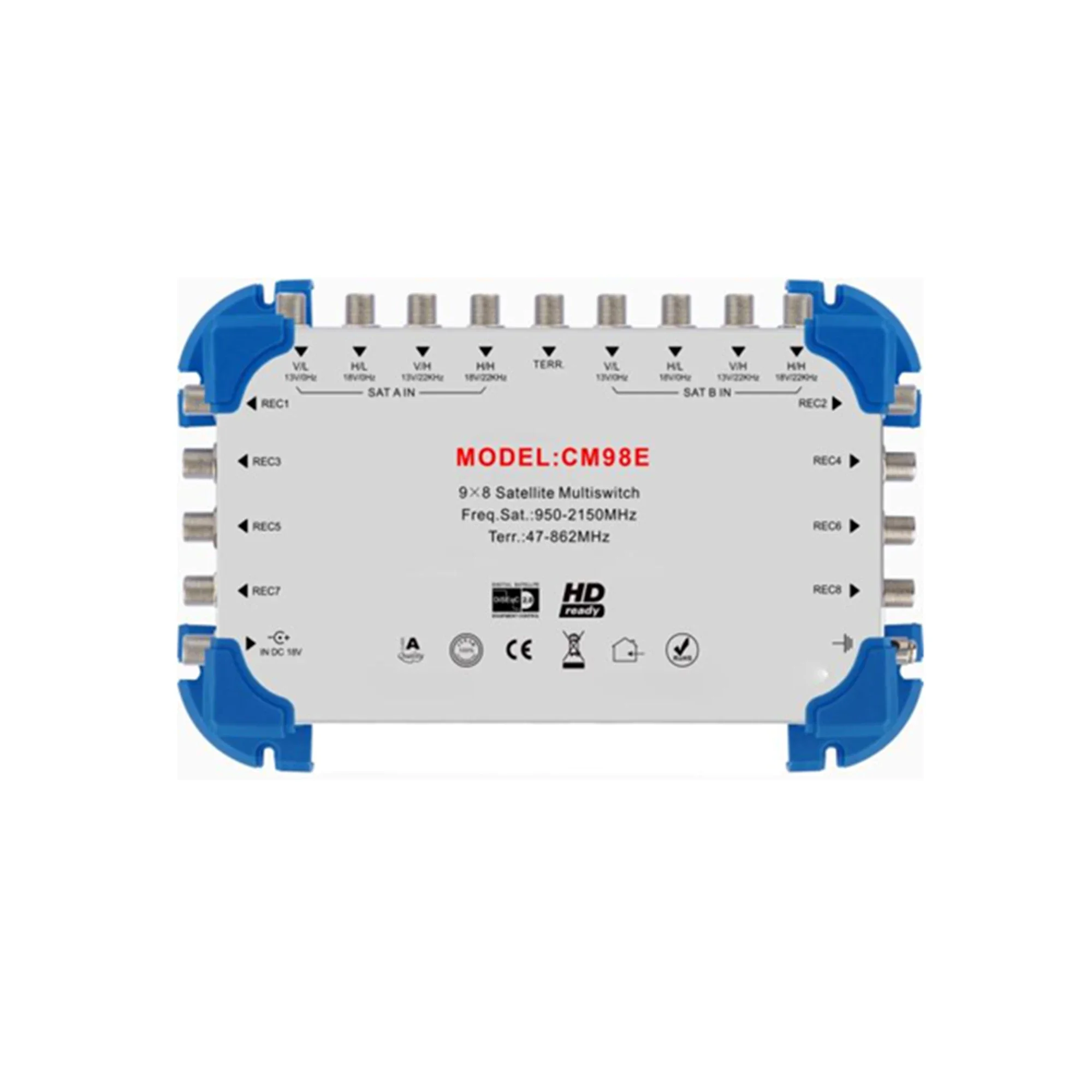 Satellitensignal-Leistungsteiler, 9 Eingänge, 8 Ausgänge, Kaskaden-Schalter, Multiplex, SATV-Kaskaden-Schalter, ANT, FM-Signal, Diseqc Multi-Schalter