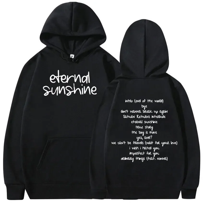 Ariana Granndde Eternal Sunshine 2024 New Album Hoodie Men Women Casual Fashion Pullover Oversized Sweatshirts Hip Hop Streetwea