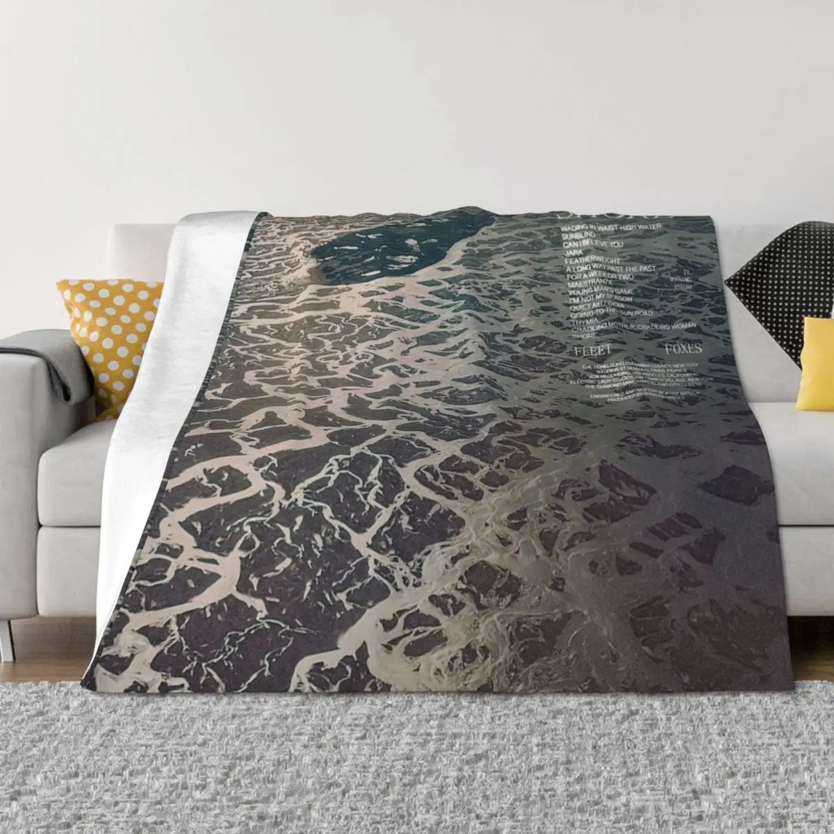 

fleet foxes shore Throw Blanket Thermal Winter beds Large Blankets