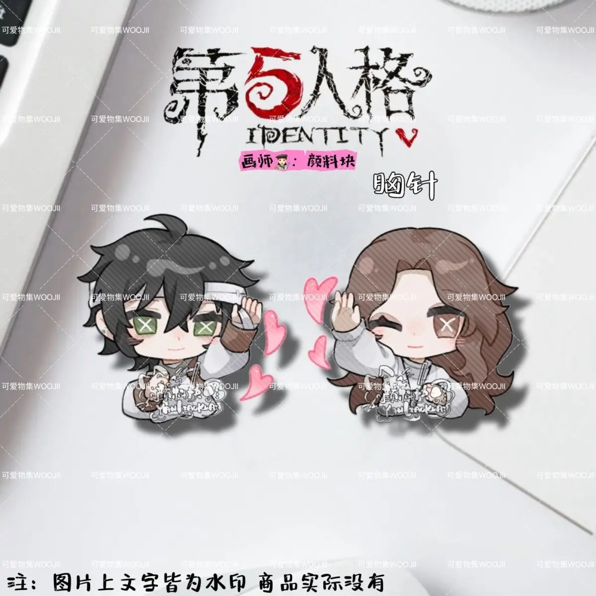 10PCS Emil Ada Mesmer Badges Pins Anime Identity V Brooch Cosplay Acrylic Brooches School Bag Pendant Clothes Accessorie Gift