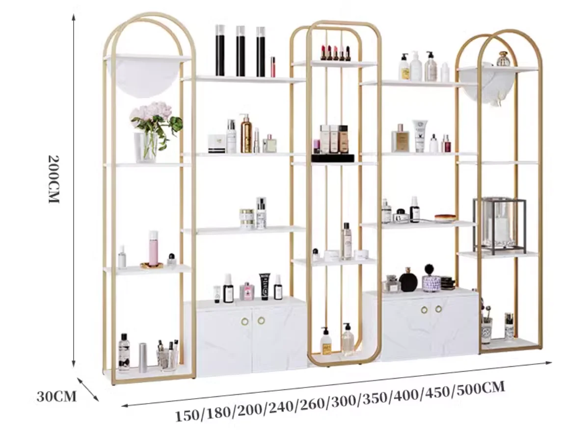 Cosmetics display cabinet Nail salon with light container tobacco and alcohol cabinet Product display cabinet Beauty salon shelf