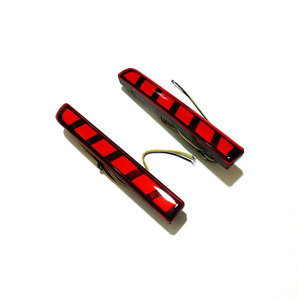 July King LED Light Guide Rear Bumper Brake Lights + Night Driving Warning Lights DRL Case for Toyota Agya Wigo Ayla Luxio Rush