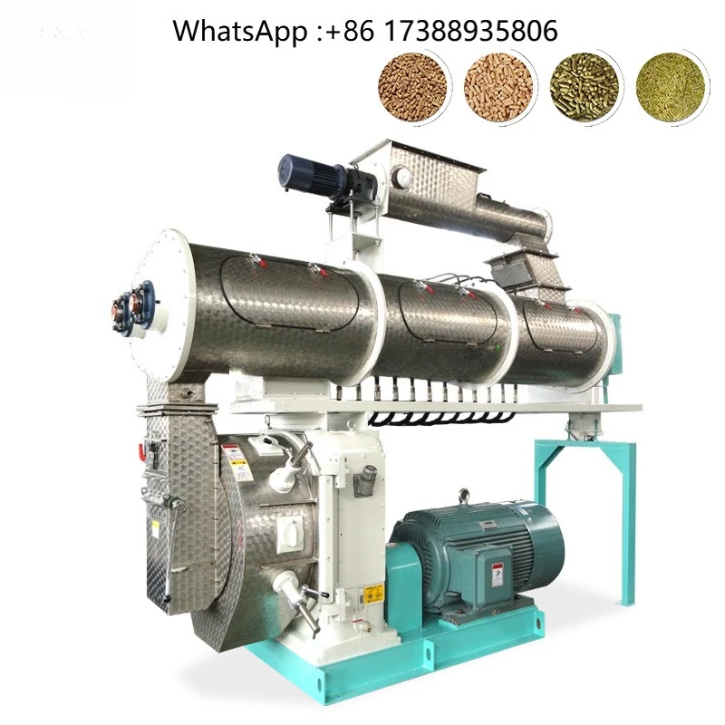 New 2T/H High Productivity CE Certified Farm Animal Feed Alfalfa Pellet Machine Mill Pig & Poultry Equipment