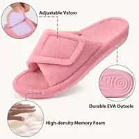 Asgard Winter Fluffy Orthopedic Slippers Open Toe Memory Foam Slippers Indoor Outdoor Adjustable Straps Warm Cozy Anti-slip Shoe - Image 4