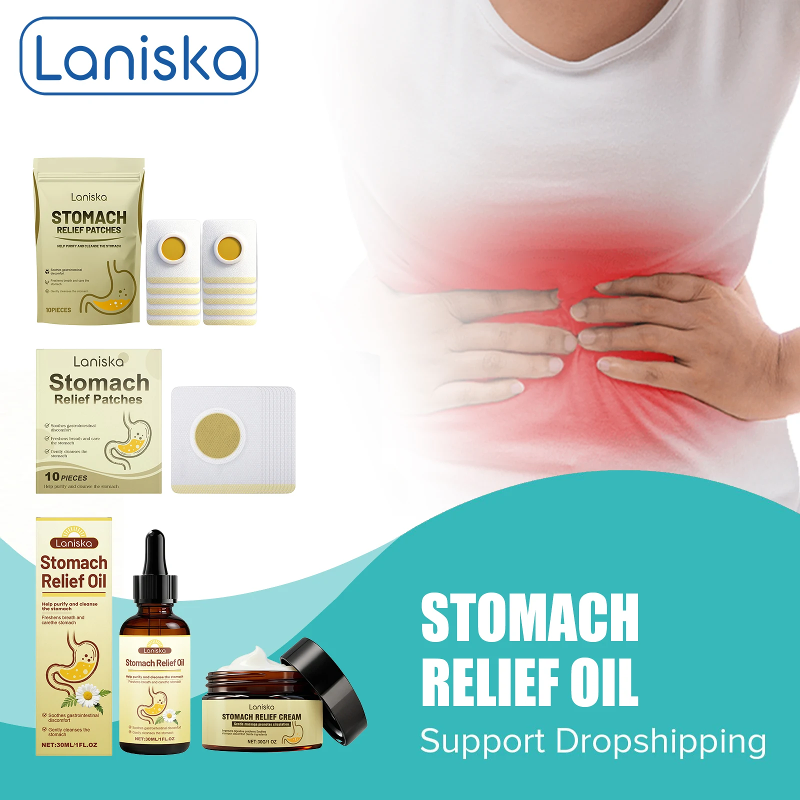 Gut Colon Support Oil Bloating Gas Constipation Relief Reduce Abdominal Pain Improve Stomach Discomfort Latulence Relief Care