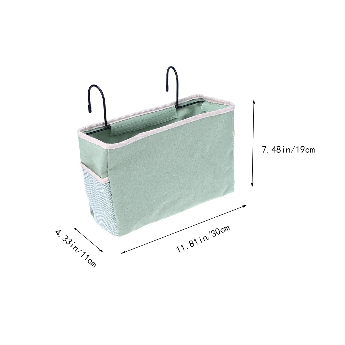 1Pcs Felt Fabric Storage Bag Bedside Hanging Organizer Large Capacity for Phone Charger Book Holder Dorm Car Lake Blue