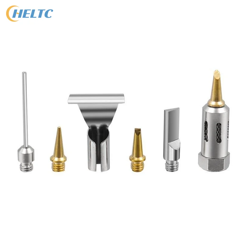 7PC Quick Heat Ignition Welding Head Gas Soldering Iron Head Butane Gas Soldering Iron Kit Gas Welding Kit Welding Torch PenTool