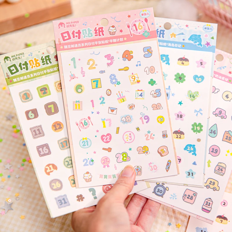 Kawaii Cartoon Cream Planet Half Sugar Plan Die Cutting Sticker Creative Planner Handbook Decoration DIY Diary Scrapbook Sticker