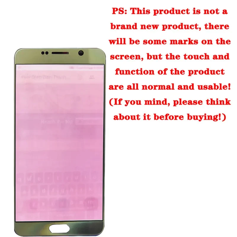 Super AMOLED For Samsung Note 4 Note4 N910C N910A N910F LCD Screen Dispaly Touch Digitizer Assembly With Burn Shadow