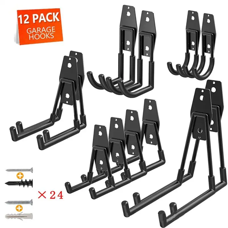 SDFC-12 Pieces/Set Of With Screws And Sturdy Hooks Iron Hooks Suitable For Load-Bearing Home Decoration Hooks