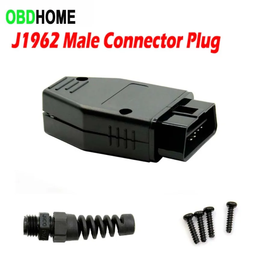 OBD2 16-pin Connector Obd Male DIY Assembly Conversion Plug Shell Car OBD2 OBDII EOBD JOBD ODB J1962 Male Plug Adapter Wiring