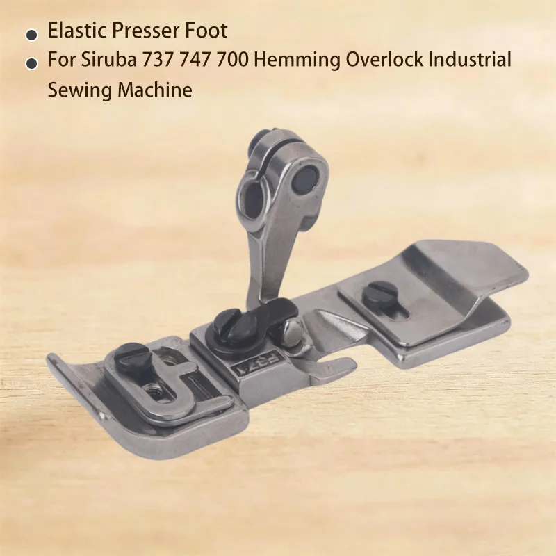 P101 F371 Elastic Presser Foot Installing Lace Rubber Presser Foot for Siruba 737 747 700 Hemming Overlock Industrial Sewing