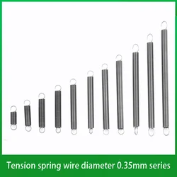 Small Spring Retracting Spring With Hook Steel Miniature 0.35mm Soft Long Stainless Steel Return Hook Wire Stretch Spring