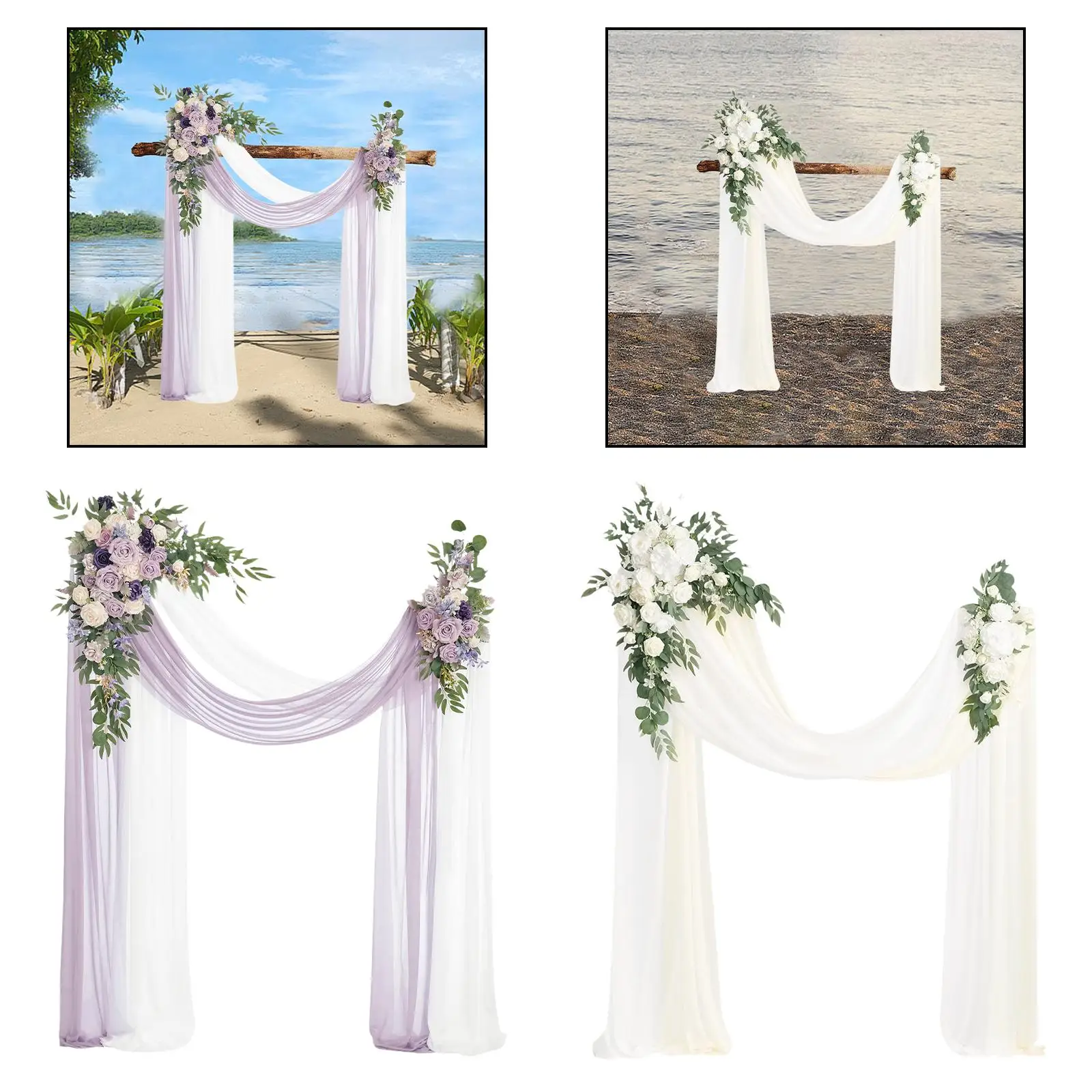 

Artificial Wedding Arch Flowers Kit Decorative for Backdrop Wedding Party