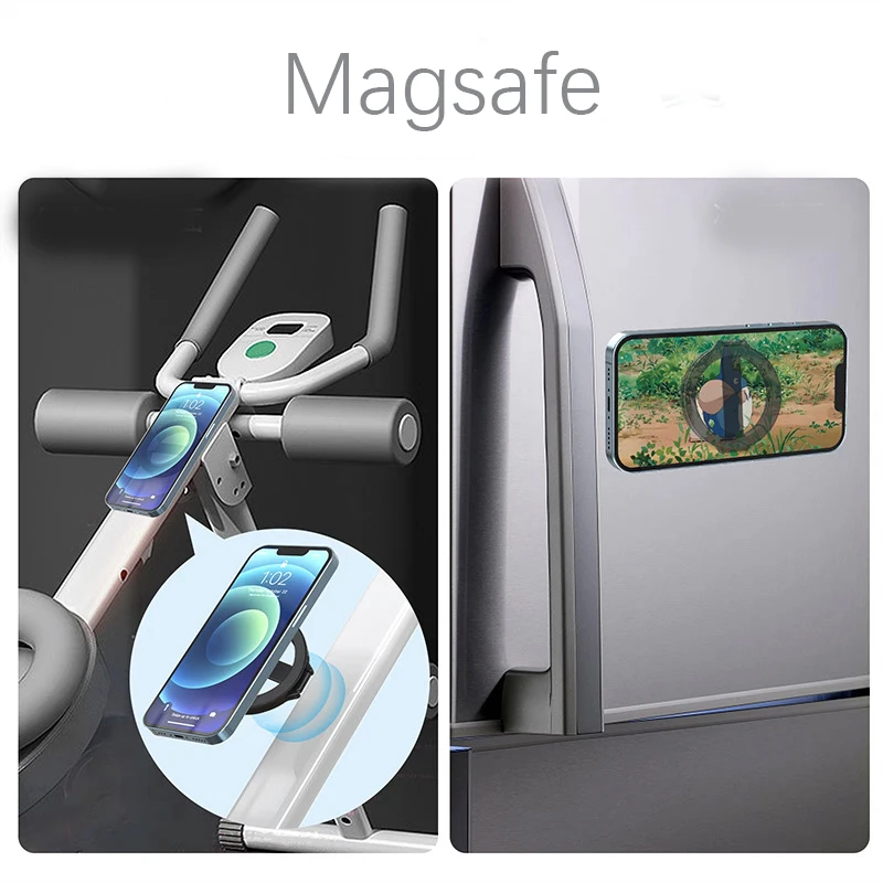 For Magsafe Magnetic Metal 1Pcs Strong Suction Rotating Double And Sided Sdsorption Alloy Portable Universal Desktop Creative