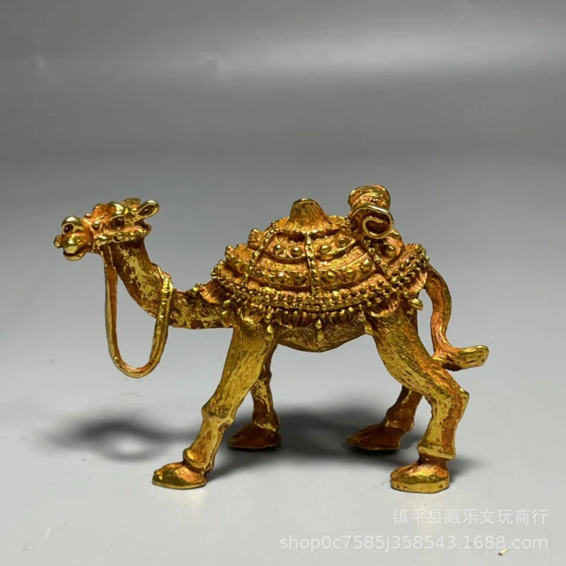 

Factory Direct Sales Gilding Desert Camel Dunhuang Tourist Attractions Gifts High-End Small Bronze Home Decorations Ornaments