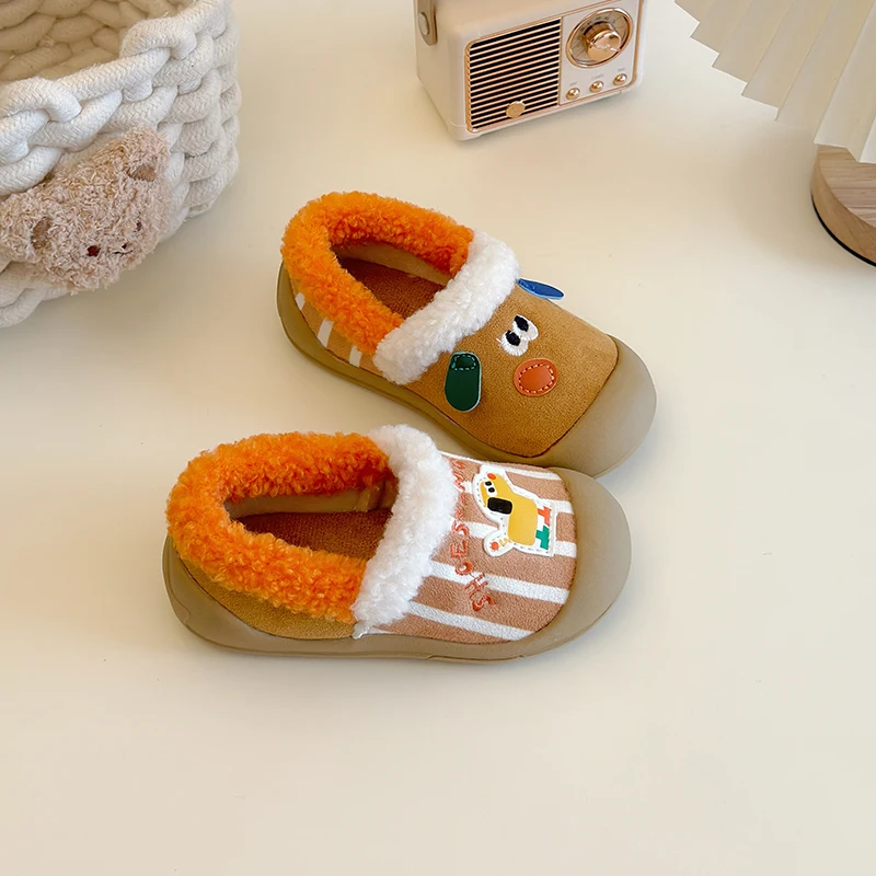 2025 لطيف الكلب أرنب الفتيات أحذية الشتاء الاتجاه الجديد الأطفال الثلوج الأحذية زائد القطن الدافئة طفل أطفال السببية موضة حذاء من الجلد