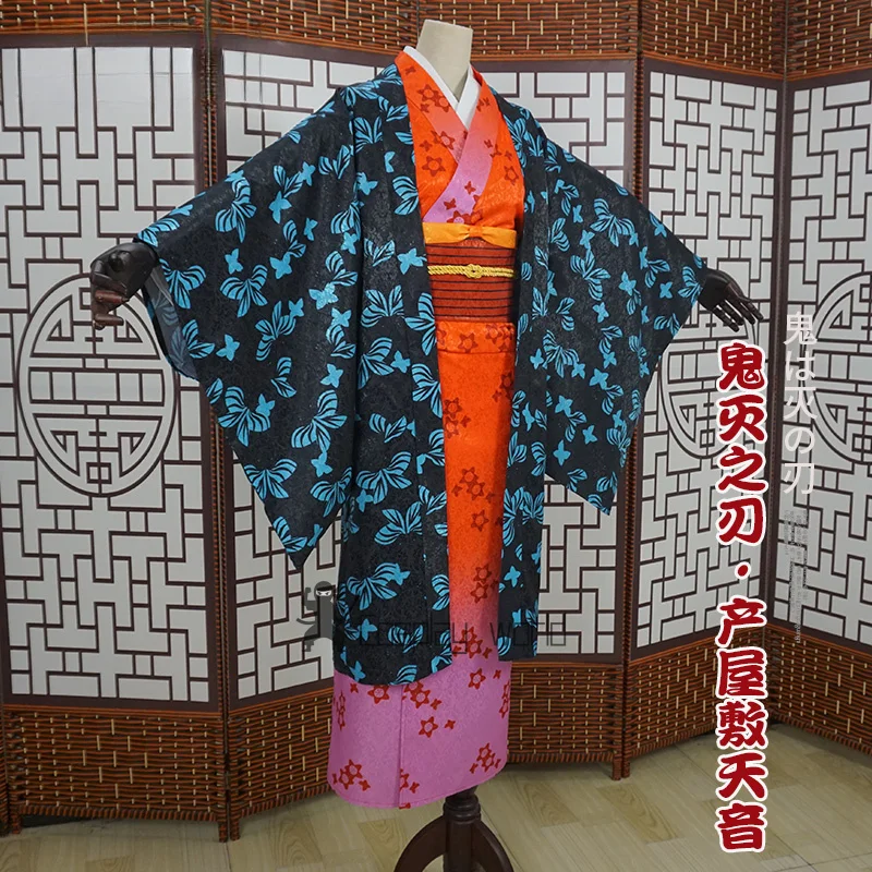 Disfraz de Anime Demon Slayer Ubuyashiki Amane para mujer, disfraz de Cosplay, ropa de kimono elegante, uniforme de fiesta de Carnaval y Halloween