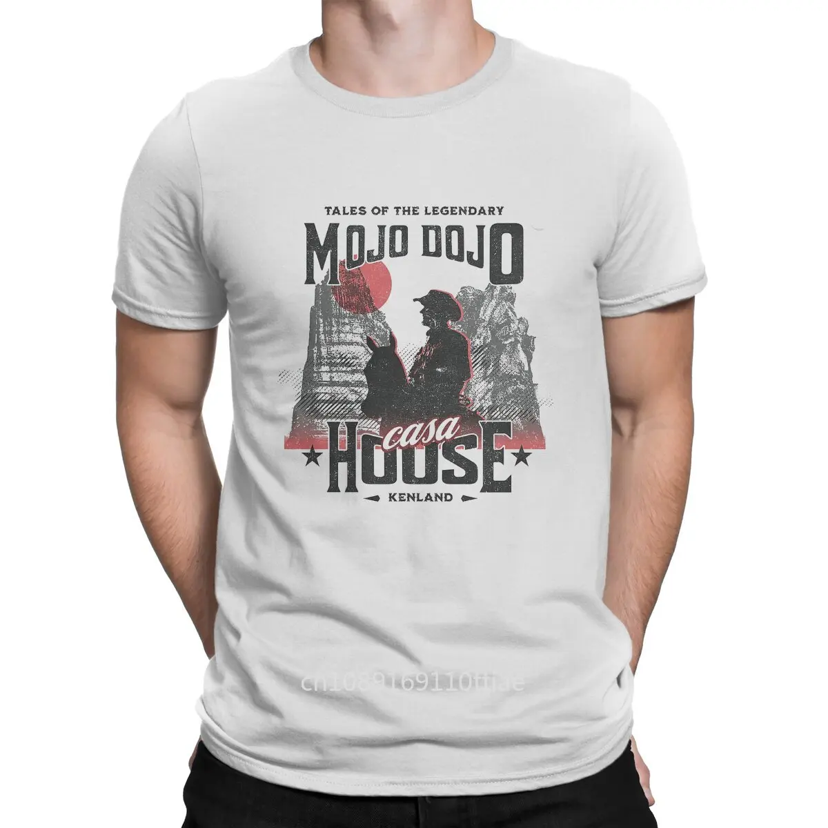 Men's T-Shirt Kenland Leisure Pure Cotton Tee Shirt Short Sleeve M-Mojo Dojo Casa Houses T Shirts Round Neck Clothes New Arrival