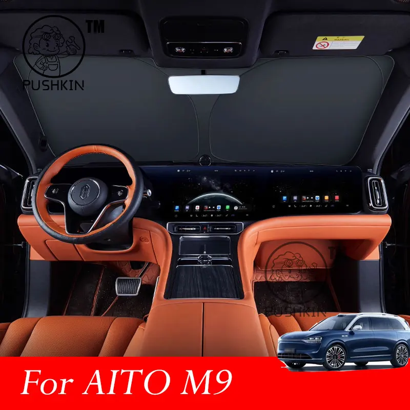 

For SERES AITO M9 2025 Car Black Window Privacy Sunshade Auto skylight Anti-UV Heat Insulation Protect Cover Interior Accessory