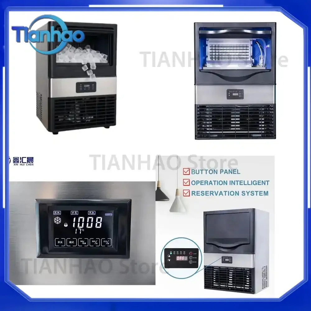Gewerbliche Eiswürfelmaschine 55KG/24h Block Luftgekühltes System Industrielle Eisherstellungsmaschine für Gewerbliche Nutzung