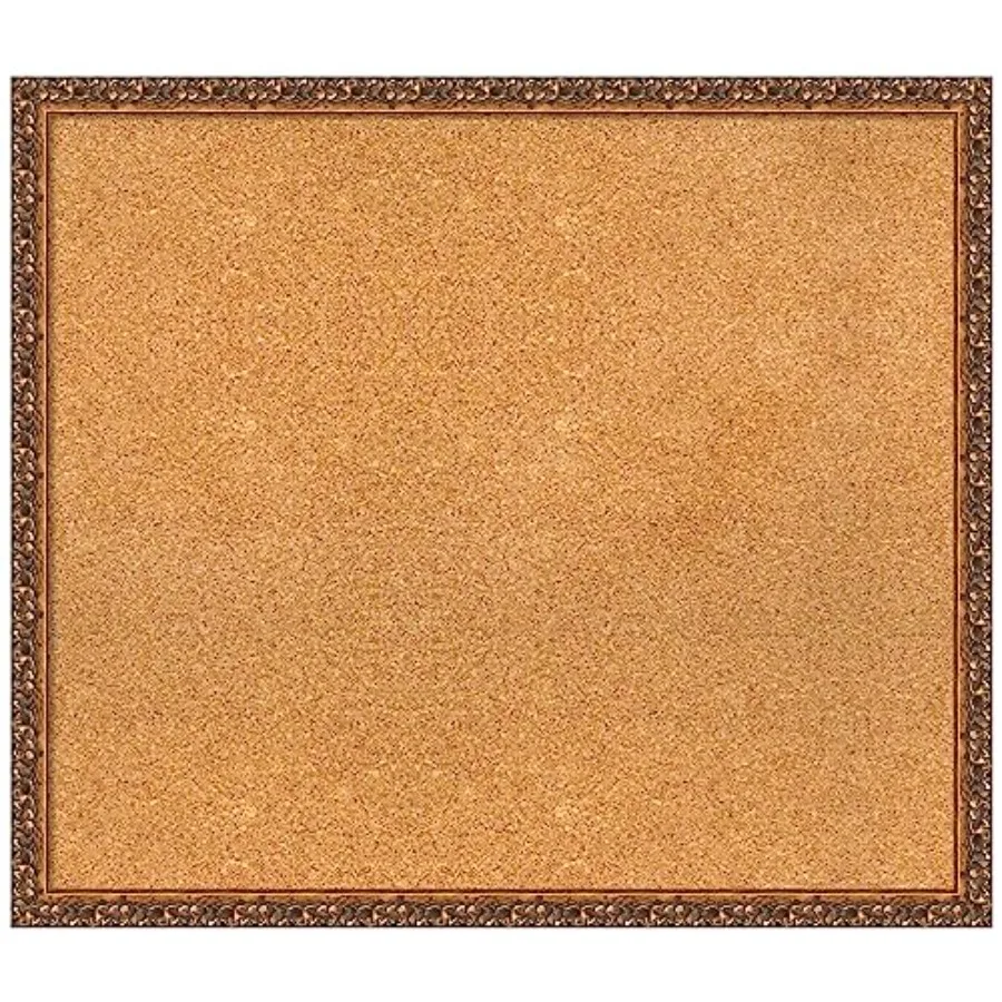 

Натуральная пробковая доска для стен 26x30, доска для заметок с бронзовой рамкой, большая пробковая доска для офиса и дома, традиционный декор для организации пространства