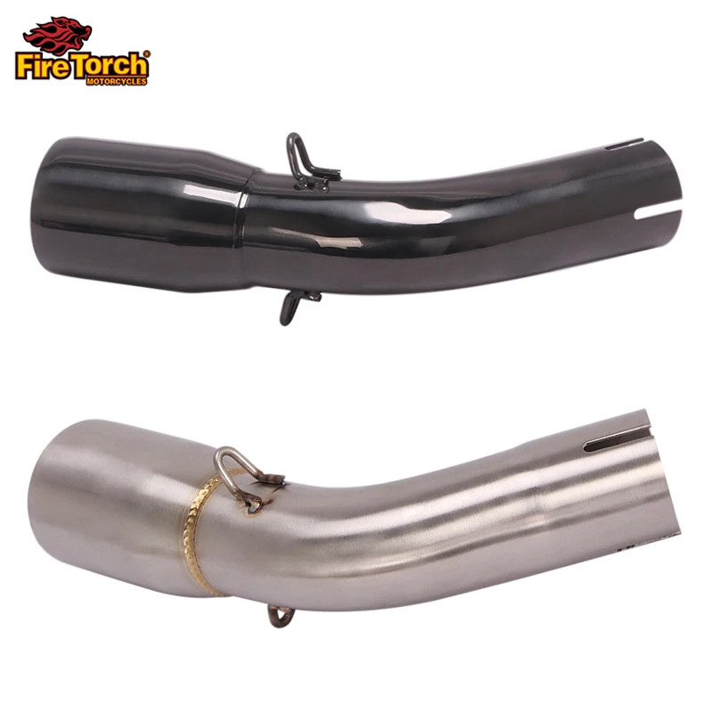 زلة لسوزوكي SV650 SV650X SV650S SV 650 2016-2021 دراجة نارية تعديل منتصف وصلة الأنابيب ربط 51 مللي متر العادم الخمار الهروب موتو #6