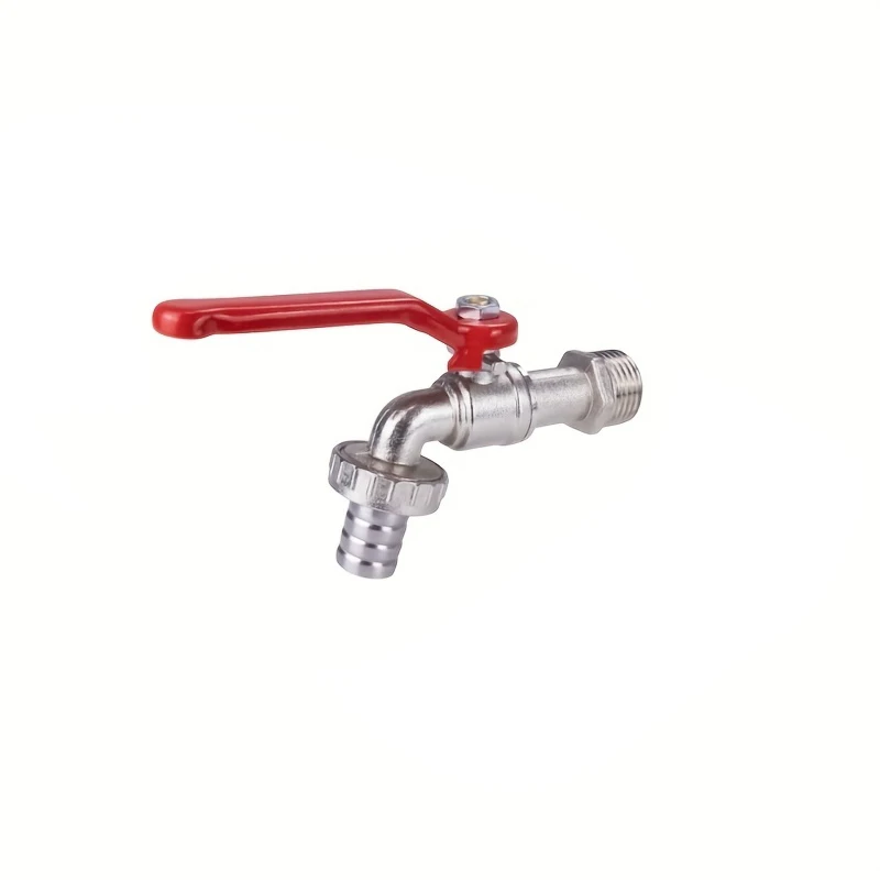 Válvula de Bola G1/2 para Grifo de Jardín, Grifo de Agua Exterior de Aleación de Zinc con Mayor Flujo, para Jardín, Césped, Patio, Cocina y Baño