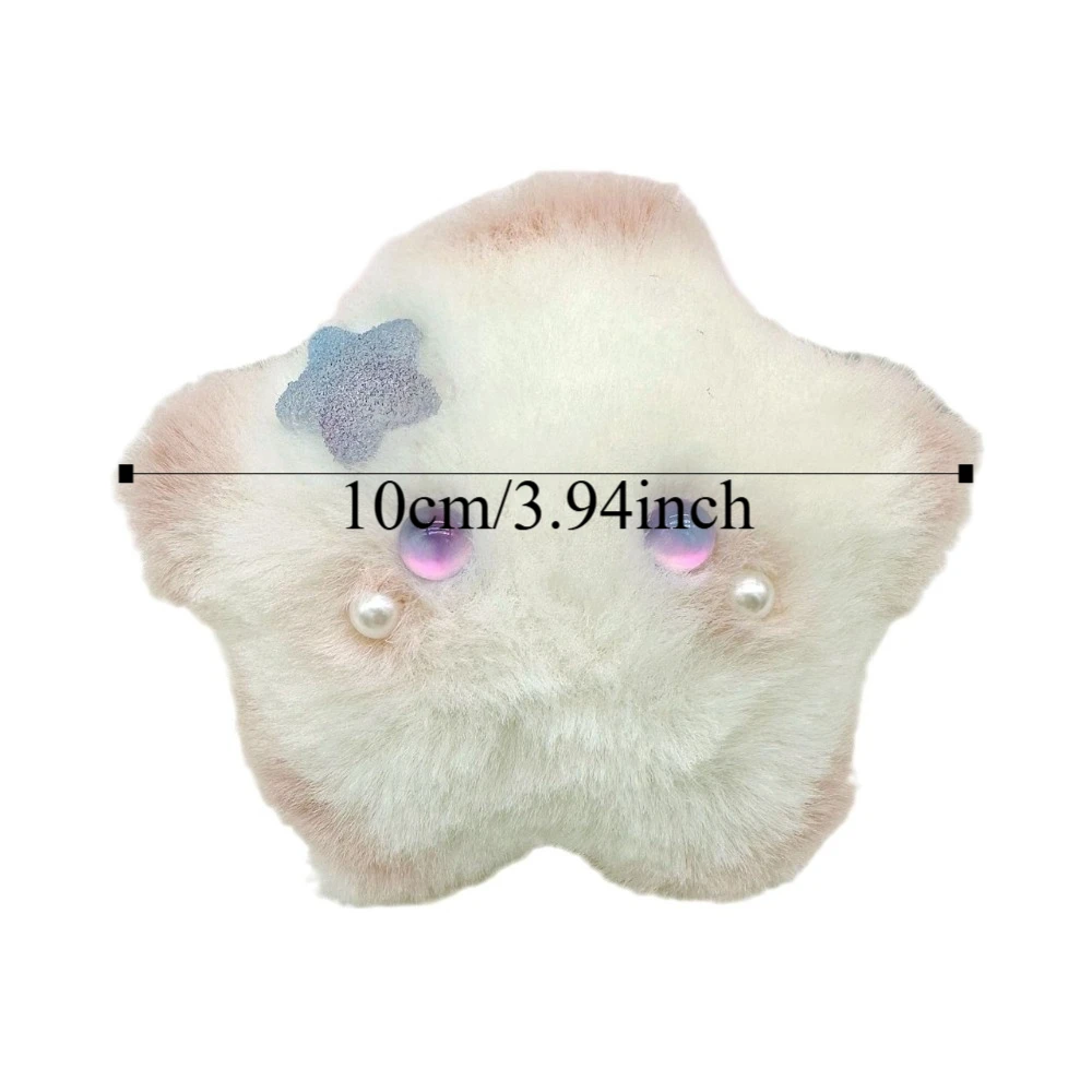 ของเล่นบีบมีเสียง PP Cotton รูปดาว พวงกุญแจตุ๊กตาขนปุยนุ่มนิ่มบีบได้ ตุ๊กตารูปดาวตลกๆ ของขวัญสำหรับเด็ก