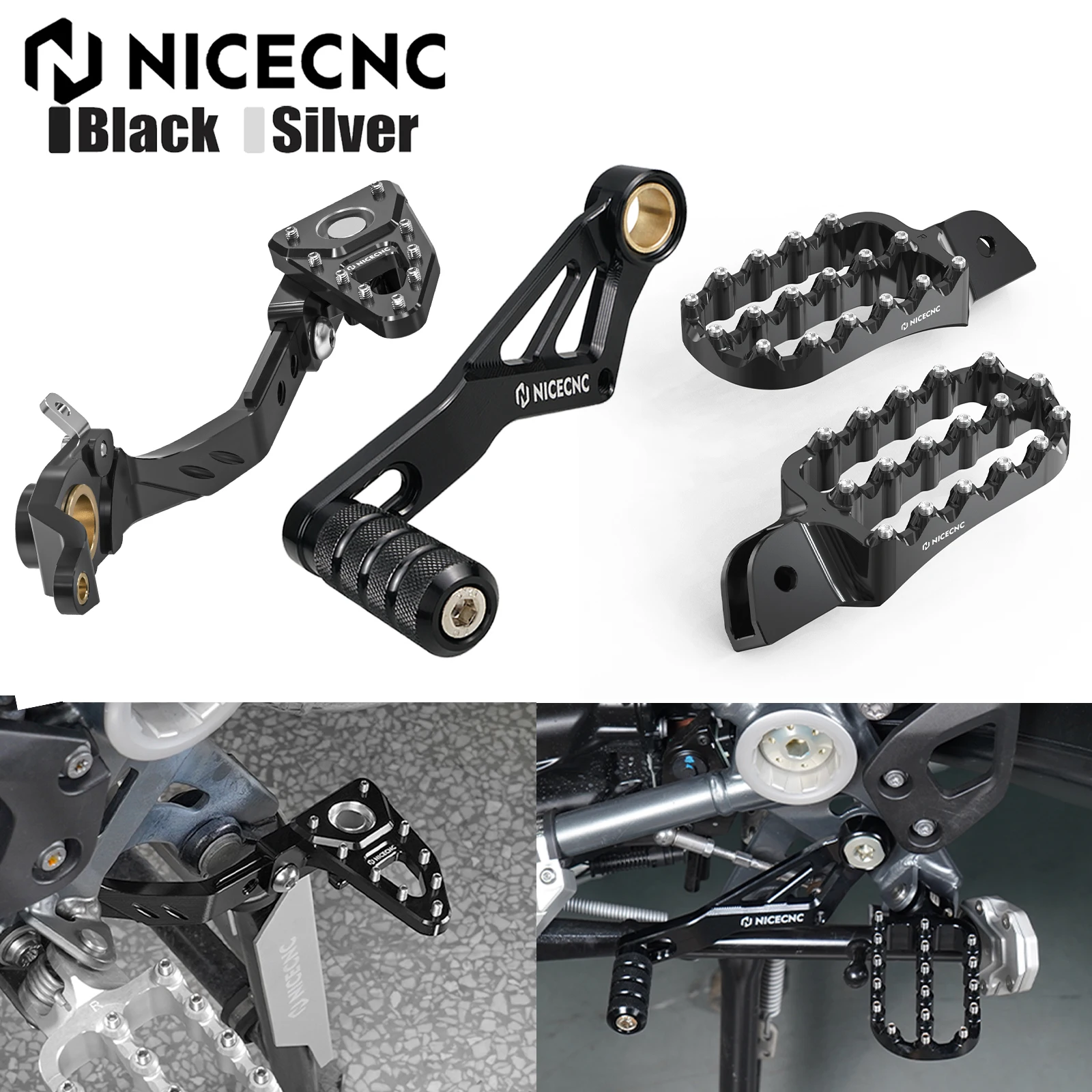 

For BMW R1200GS R1250GS Footpegs Footrests Foot Brake Lever Gear Shift Lever R1200GS R 1200GS 2013-2018 R1250GS 2019-2022 2023