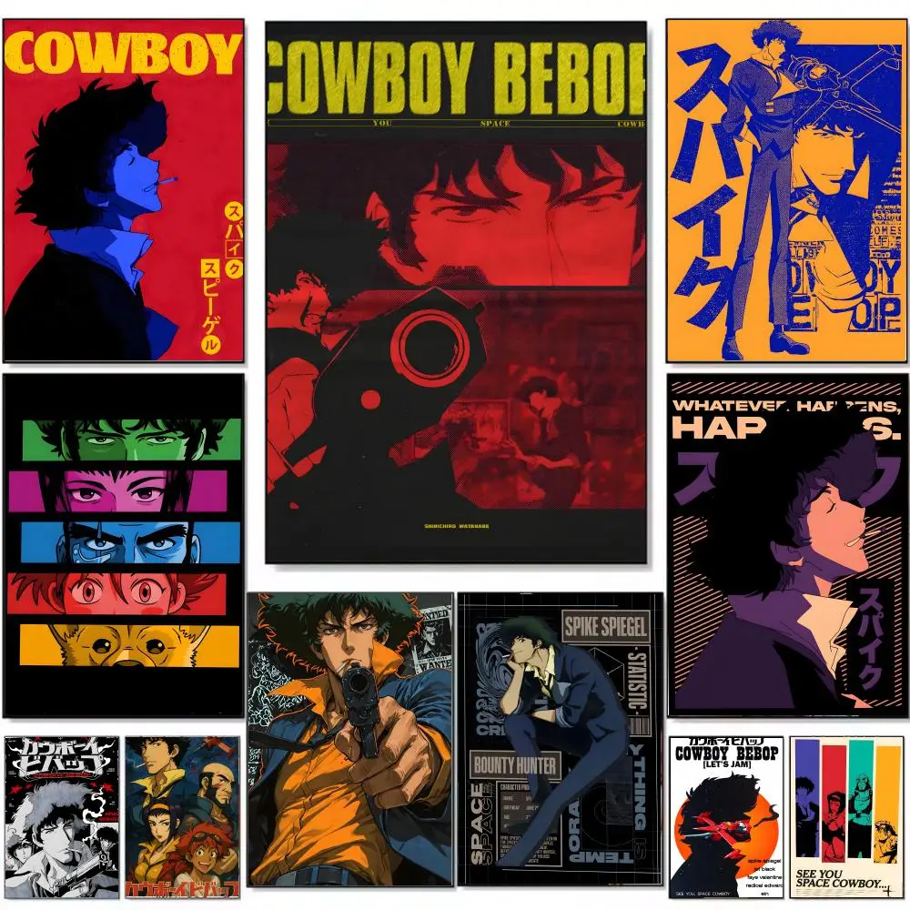 Animation C-Cowboy B-Bebop Poster, Wandkunstdruck, geeignet für Wohnzimmer, Schlafzimmer, Bar, Salon, Heimdekoration, Geschenk