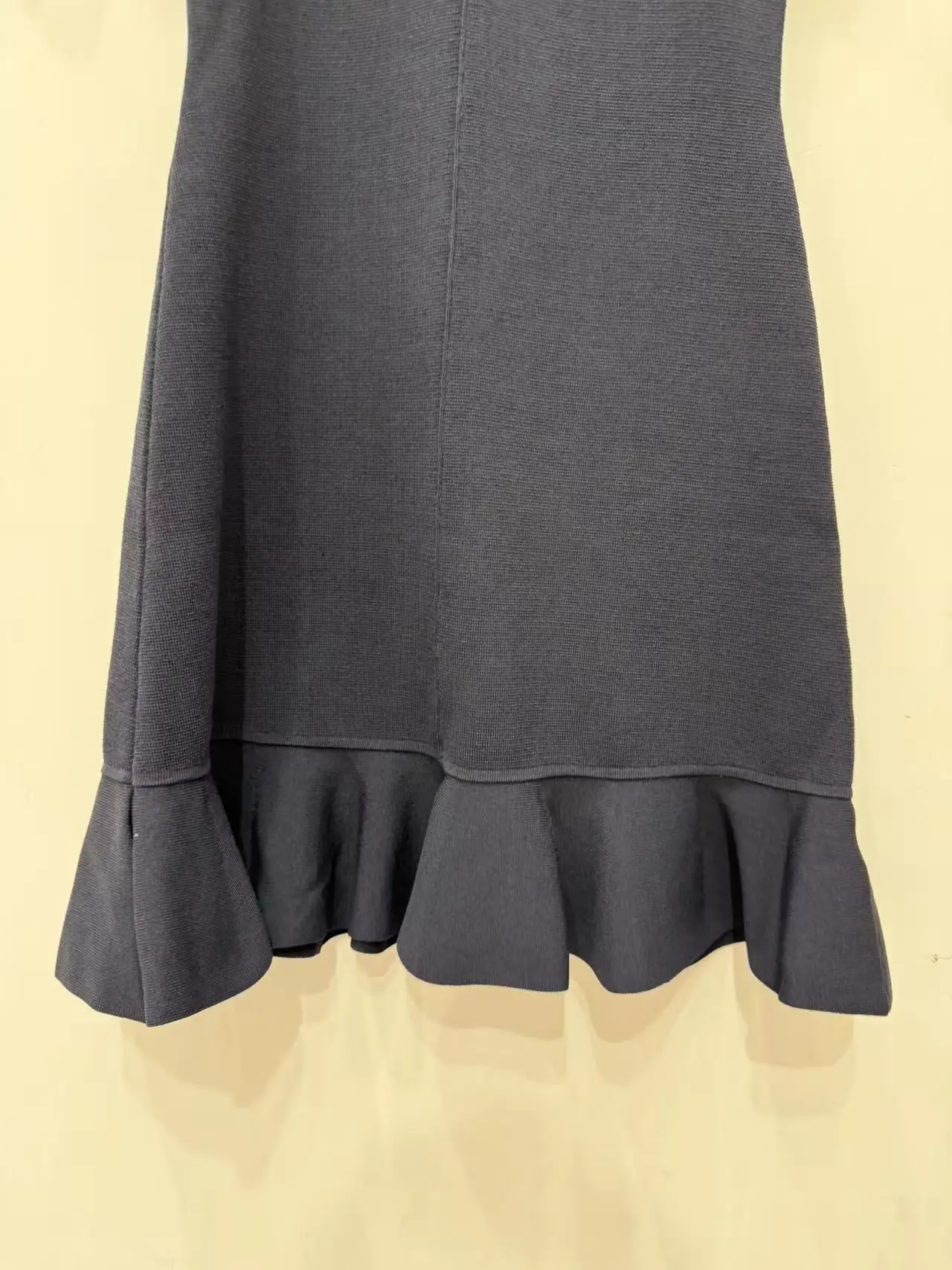 Women's autumn and winter new patchwork two-piece dress short-sleeved ruffled fishtail mini dress