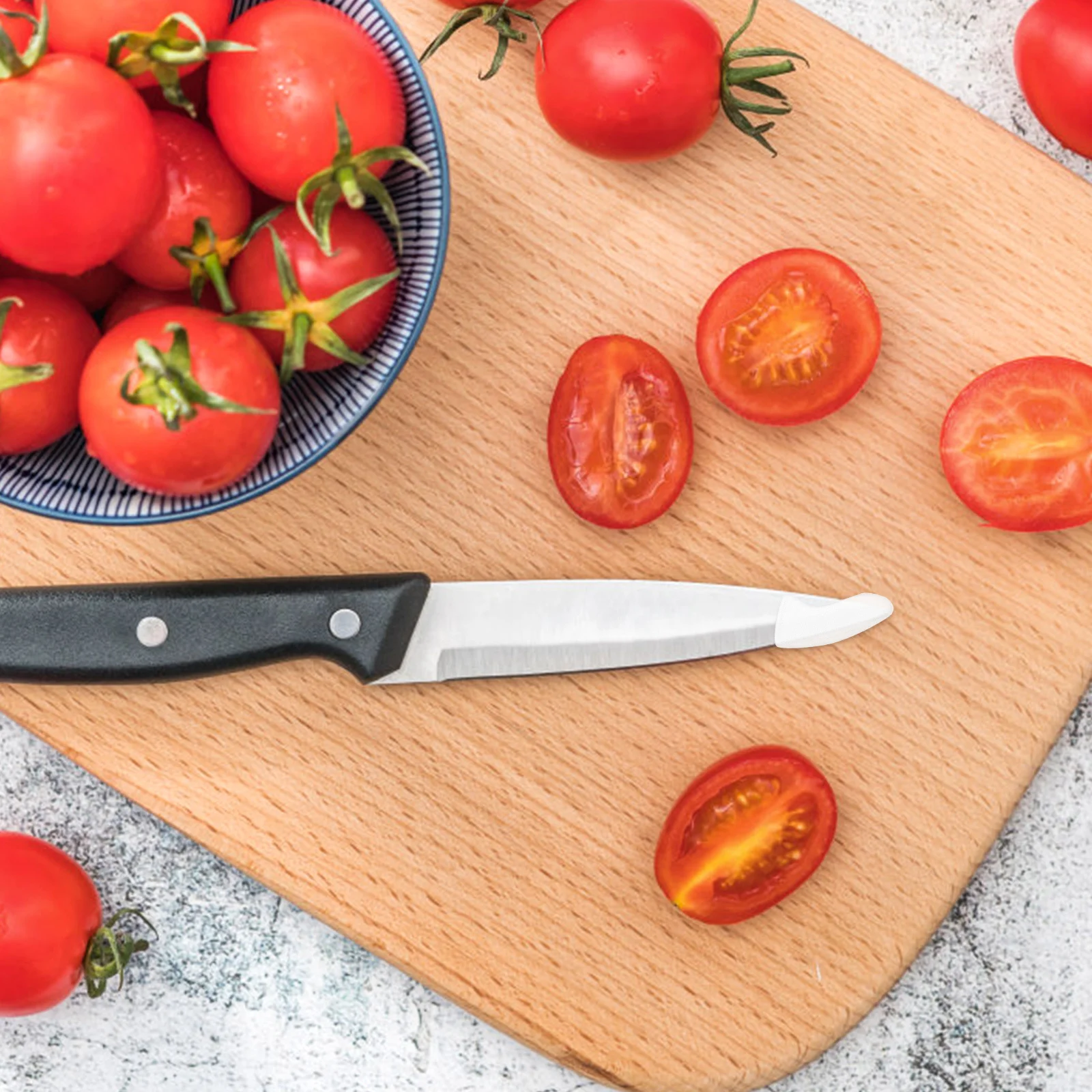 

250Pcs Cutter Tip Covers Transparent Protective Sleeve Scratch Resistant Knife Guards Kitchen Cutter Knives Protector