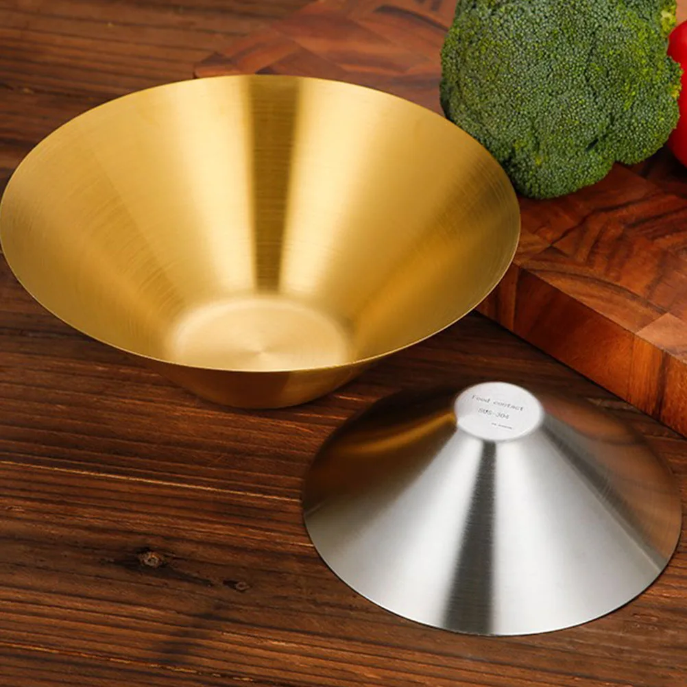 

304 Stainless Steel Ramen Bowl Soup Container Home Rice Serving Bowls Food Storage Lightweight Portable Practical