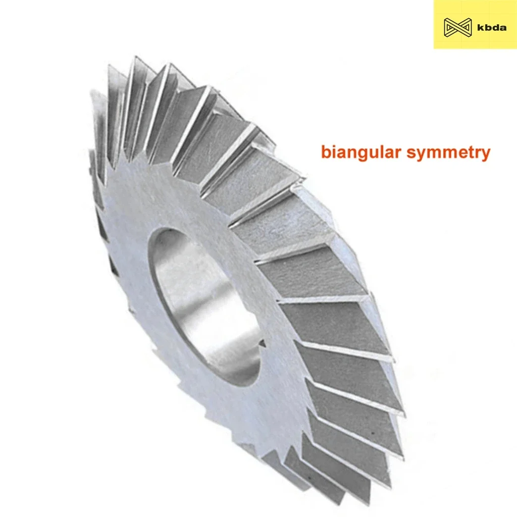 KBDA HSS Double-angle Symmetrical Milling Cutter 35mm 45mm 60mm 75mm 80mm 90mm*60Degrees/90Degrees Double-angle Milling Cutter